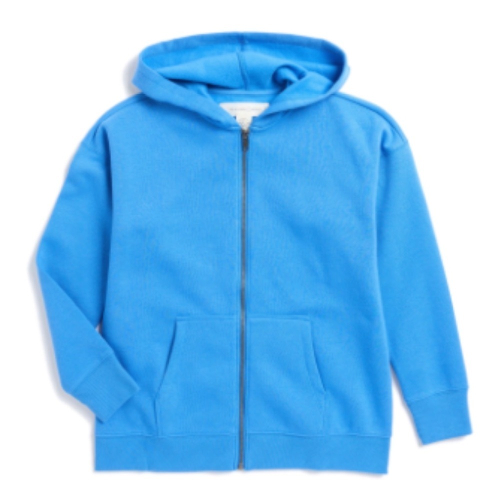 Treasure & Bond Kids Full Zip Hoodie In Blue Azure Size XL 14/16 Nordstrom